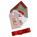 Floristik24 Csomagolópapír Karácsonyi piros, fehér 4 lap 50 × 70 cm-es készletben