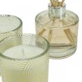 Floristik24 Ajándék szett szobai illatú illatos gyertyák, üveg vanília illatban