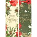 Floristik24 Ajándékzacskók Karácsonyi ajándéktáska Merry Christmas 12×36cm 2db