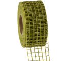 Floristik24 Rács szalag 4,5cm x 10m mohazöld