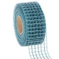 Floristik24 Dekoratív szalag, rácsos szalag, 4,5 cm széles, kék, kézműves projektekhez, 10 m