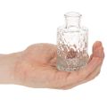 Mini üvegváza rombusz mintával, kis asztali váza, üveg, átlátszó, 9cm, 6 darab | Floristik24.hu
