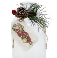 Floristik24 Üveg palackok karácsonyi díszekkel 2db