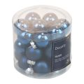 Floristik24 Mini karácsonyi golyók üveg kék üveggolyók Ø2,5cm 20db