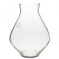 Floristik24 Virágváza üveg hagymás üvegváza átlátszó dekoratív váza Ø20cm H25cm