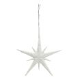 Floristik24 Csillogó csillag akasztható fehér 13cm 12db