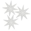 Floristik24 Csillogó csillag fehér 10cm 12db