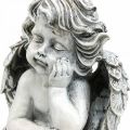 Floristik24 Sír angyal angyal szürke sírfigura sírdísz 24cm