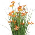 Floristik24 Fűcsokor virágokkal és pillangókkal Narancssárga 70cm
