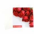 Floristik24 Utalványkártya piros rózsák + boríték 1db