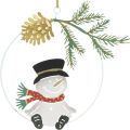Floristik24 Karácsonyi medál hóember dekorációs gyűrű fém Ø14cm 3db