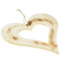 Floristik24 Dekoratív szív fa dekoratív szív szívben égetett natúr 25x25cm