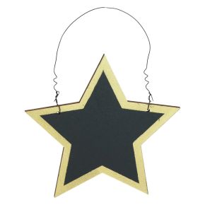 Floristik24 Fa csillagok fekete arany díszakasztók karácsonyi Ø15cm 8db