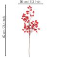 Mesterséges csipkebogyó ág fényes bogyókkal, 62cm | Floristik24.hu