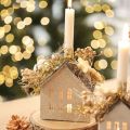 Fém Világító Ház Lámpás Dekoráció 16cm | Floristik24.hu