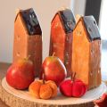 Dekoratív kerámia miniatűr ház ablakokkal, 14 cm, 3 darab | Floristik24.hu