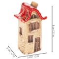 Kerámia Ház Dekorációs Szett Kis Házak Piros Tetővel 8cm 2db | Floristik24.hu
