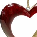 Floristik24 Szív fából, deco szív akasztható, szív deco piros H15cm