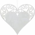 Floristik24 Akasztható szívdísz, esküvői dekoráció, fából készült szív medál, szívdísz, Valentin-nap 12db