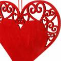 Floristik24 Akasztható szív, esküvői dekoráció, medál szív, szívdísz, Valentin napi 12db