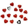 Floristik24 Gyémántvörösre ragasztható szívek 2cm 48db