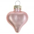Floristik24 Fadísz szív rózsaszín üvegből 3cm 20db
