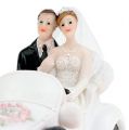 Floristik24 Esküvői figura menyasszonyi pár kabrióban 15cm