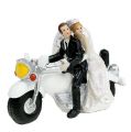 Floristik24 Menyasszony és vőlegény esküvői figura motoron 9 cm