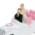 Floristik24 Esküvői figura menyasszonyi pár az autóban 16cm