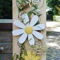 Floristik24 Fa virágok, nyári dekoráció, százszorszép sárga és fehér, dekorációs virágok függesztéshez 4db