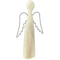 Floristik24 Fa angyalka, természetes őrangyal, modern fafigura, Ma 27,5 cm