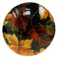 Floristik24 Fa gomba dekoráció színes levelek őszi dekoráció fekete, színes Ø13cm H19cm