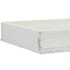 Fatálca fehér dísztálca kopott elegáns fa 35×15×3cm | Floristik24.hu