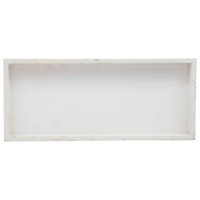 Fatálca fehér dísztálca kopott elegáns fa 35×15×3cm | Floristik24.hu