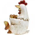 Floristik24 Húsvéti csirke, dísztyúk, aranytojás csirke, húsvéti figura H24cm