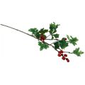 Floristik24 Ilex Artificial Holly Berry Branch Piros bogyók 75cm
