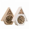 Floristik24 Insect Hotel Honeycomb Bee Hotel Wood White Natural H18,5cm 2db