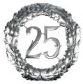 Floristik24 25. évfordulós szám ezüst színben Ø40cm