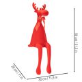 Dekoratív jávorszarvas figura, pelyhesített polctartó masnival, 80cm | Floristik24.hu