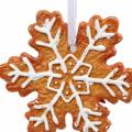 Floristik24 Karácsonyfadíszek keksz hópehely 12db