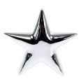 Floristik24 Kerámia csillag ezüst, fényes 18cm