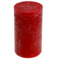 Floristik24 Gyertyapiros 85mm x 200mm oszlopos gyertya egyszínű 2 db