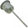 Plug-in gyertyatartó Shabby Chic szürke Ø3cm H8,5cm 8 db | Floristik24.hu