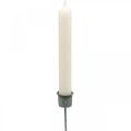 Plug-in gyertyatartó Shabby Chic szürke Ø3cm H8,5cm 8 db | Floristik24.hu