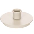 Floristik24 Kerek, krémszínű gyertyatartók kúpos gyertyákhoz, asztaldísz, 10 cm, 2 darab