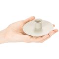 Kerek, krémszínű gyertyatartók kúpos gyertyákhoz, asztaldísz, 10 cm, 2 darab | Floristik24.hu