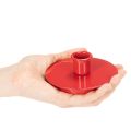 Kompakt piros fém gyertyatartók 10 cm-es kúpos gyertyákhoz, 2 darab | Floristik24.hu