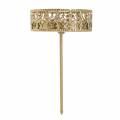 Virágos gyertyatartók arany Ø7,4cm H12,5cm 4db antik megjelenéshez | Floristik24.hu