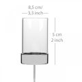 Gyertyatartó fém/üveg bedugásához Ø5cm H14cm 4 db | Floristik24.hu