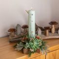 Floristik24 Gyertyatartó, asztali dekoráció karácsonyi, gyertyatartó csillag H7cm Ø20cm/6,5cm